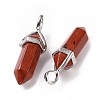 Natural Red Jasper Pointed Pendants G-K329-58P-3