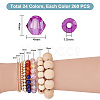   6240Pcs 24 Colors Transparent Acrylic Beads TACR-PH0001-58-3