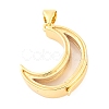 Rack Plating Brass Locket Pendants KK-F874-01G-09-1