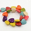 Heart Synthetic Turquoise Beads Strands TURQ-G141-A-03-3