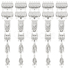 DICOSMETIC 60 Sets 6 Styles 304 Stainless Steel Box Clasps STAS-DC0009-62-1