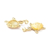 Real 18K Gold Plated Brass Micro Pave Clear Cubic Zirconia Pendants KK-D004-05G-M01-4