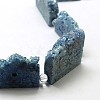 Electroplated Natural Druzy Crystal Beads Strands G-N0257-05-4