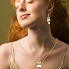 ANATTASOUL Plastic Pearl Beaded Flower of Life Dangle Earrings & Link Chain Bracelet & Pendant Necklace SJEW-AN0001-19-6
