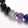 Stretch Buddhist Jewelry Multi-Color Gemstone Chakra Bracelets BJEW-JB01687-3