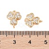 Brass Pave Clear Cubic Zirconia Connector Charms KK-B100-027G-3