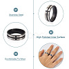 Crafans 6Pcs 3 Colors Stainless Steel Plain Band Rings RJEW-CF0001-02-4