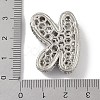 Rack Plating Brass Micro Pave Clear Cubic Zirconia Pendants ZIRC-U002-P-K-3