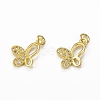 Brass Micro Pave Cubic Zirconia Pendants KK-E068-VB290-2