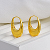 Oval Brass Hoop Earrings for Women EJEW-G391-09G-1