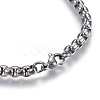 304 Stainless Steel Box chain Necklaces NJEW-F242-13P-F-3