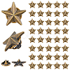 SUPERFINDINGS 24Pcs Alloy Star Lapel Pin Brooches JEWB-FH0001-37AB-1