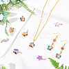 CHGCRAFT 18Pcs 3 Styles Rainbow K9 Glass Pendants GLAA-CA0001-10G-5