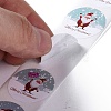 8 Patterns Santa Claus Round Dot Self Adhesive Paper Stickers Roll DIY-A042-01J-4