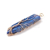 Natural Lapis Lazuli Big Pendants PALLOY-JF01557-01-2