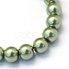 Baking Painted Pearlized Glass Pearl Round Bead Strands X-HY-Q003-4mm-49-2