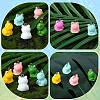 49Pcs 7 Styles Opaque Resin Pendants RESI-SZ0003-47-3