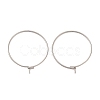 304 Stainless Steel Hoop Earrings Findings STAS-I120-60B-P-1