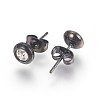 304 Stainless Steel Stud Earrings EJEW-E244-D01-B-2