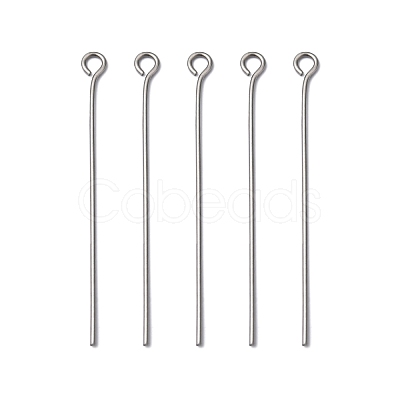 Tarnish Resistant 304 Stainless Steel Eye Pin X-STAS-R045-40mm-1