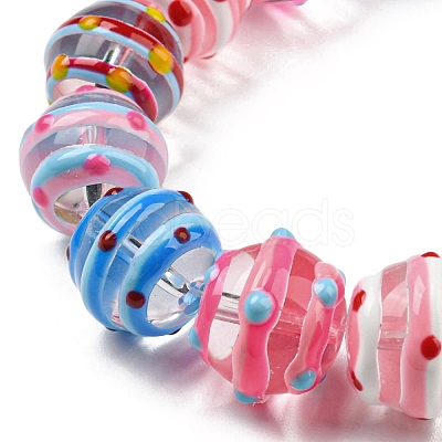 Handmade Bumpy Lampwork Beads Strands LAMP-R145-09-1