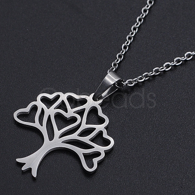 Non-Tarnish 201 Stainless Steel Pendants Necklaces NJEW-S105-JN694-45-1-1