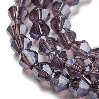 Transparent Electroplate Glass Beads Strands EGLA-A039-T2mm-A04-1