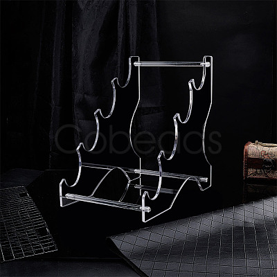 4-Tier Acrylic Sword Katana Holder Stands ODIS-WH0017-108-1