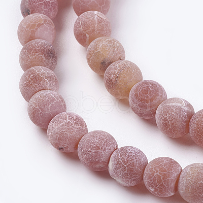 Natural Weathered Agate Beads Strands X-G-G589-6mm-05-1