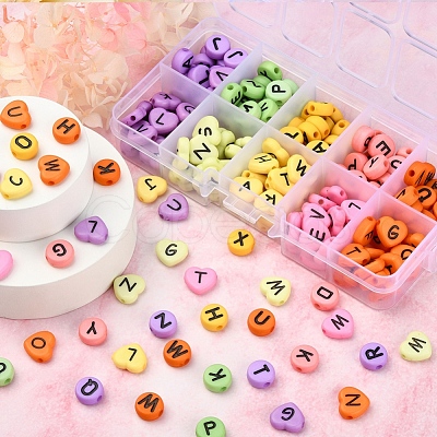 200Pcs 10 Colors Opaque Acrylic Beads SACR-YW0001-43-1