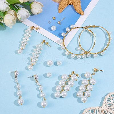 DIY Imitation Pearl Long Drop Earring Making Kit DIY-SZ0009-67-1