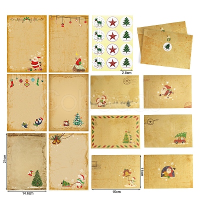 12 Sheets Stationery Paper and 6Pcs Envelope Set SCRA-PW0007-66A-1