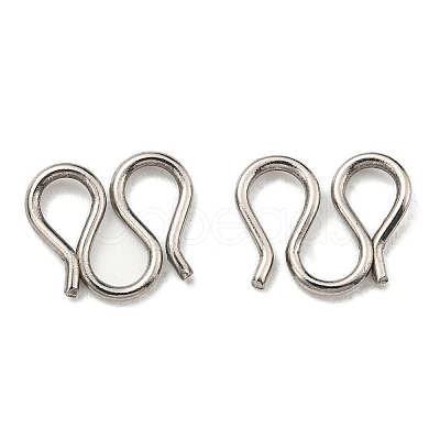 Non-Tarnish 304 Stainless Steel S-Hook Clasps STAS-G310-13P-1