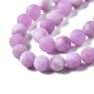 Natural White Jade Bead Strands X-G-R297-8mm-50-1