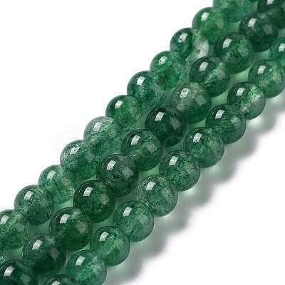 Natural Green Strawberry Quartz Beads Strands G-F756-A01-01-1