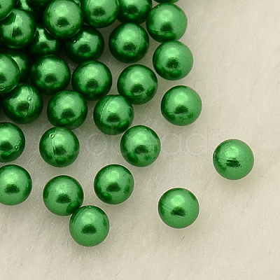 No Hole ABS Plastic Imitation Pearl Round Beads MACR-F033-6mm-11-1