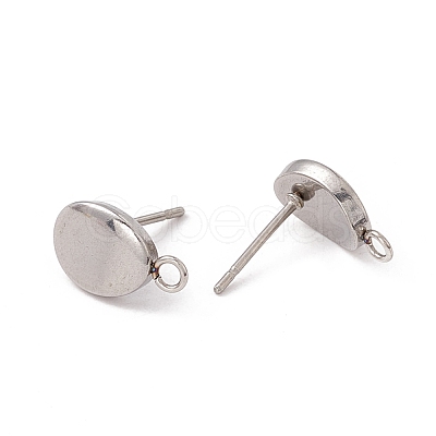 Non-Tarnish 201 Stainless Steel Stud Earring Findings STAS-G266-15P-1