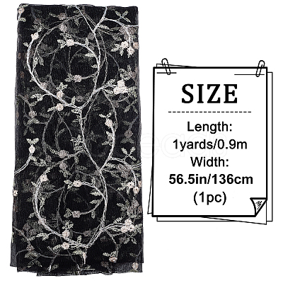 Flower Pattern Embroidery Polyester Trimming DIY-WH0308-147A-1