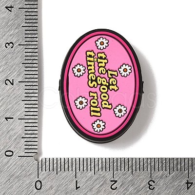 Let The Good Times Roll Daisy Chamomile Flower Positive Vibes Silicone Focal Beads SIL-G011-18B-1