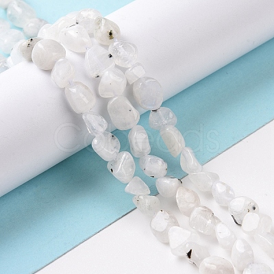 Natural Rainbow Moonstone Beads Strands G-A208-12-1