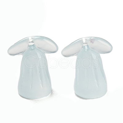 Translucent Resin Mushroom Charms RESI-H153-10-1