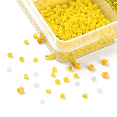 DIY 15 Grids ABS Plastic & Glass Seed Beads Jewelry Making Finding Beads Kits DIY-G119-02G-1