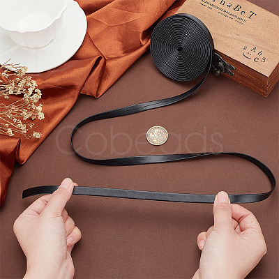 Flat PU Imitation Leather Cord SRIB-WH0011-164A-1