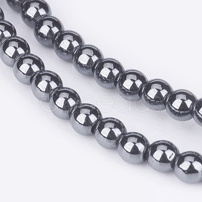 Non-Magnetic Synthetic Hematite Beads Strands G-D015-2-1