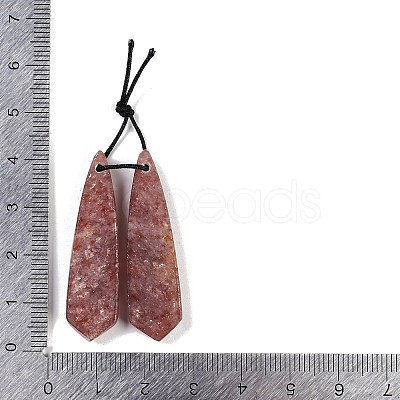 Natural Strawberry Quartz Pendants G-Q176-02-1