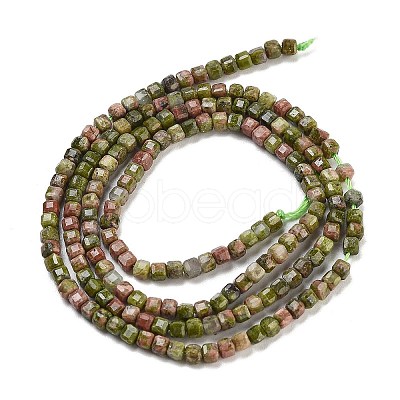 Natural Unakite Beads Strands G-H042-B25-01-1