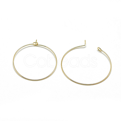 Brass Hoop Earrings X-KK-T032-015G-1