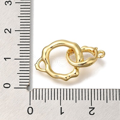 Rack Plating Brass Fold Over Clasps KK-I720-03G-1