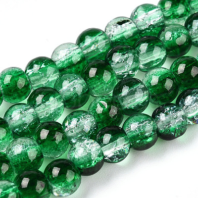 Baking Painted Crackle Glass Beads Strands X-CCG-S001-4mm-19-1