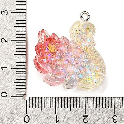 Resin Pendants RESI-Q012-02D-1